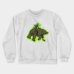 Creepy Alaska Grizzly Bear Skeleton Hunter Crewneck Sweatshirt